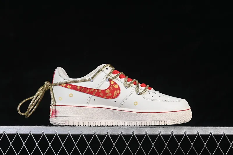 All categories Nk Air Force 1 Air Force series Nk Air Force 1 Low Air Force low-top Nike Air Force 1'07 Low "Lucky Steed Traces" Hand-painted graffiti Year of the Horse limited edition Red gold rima Air Force 1 low-top casual sneakers SD2023-402